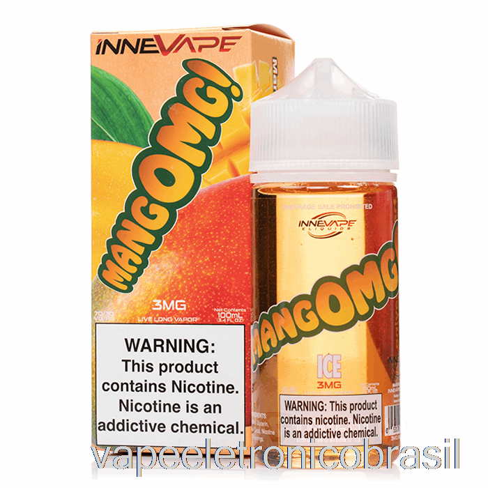 Vape Recarregável Mangomg! Gelo - Innevape E-líquido - 100ml 3mg